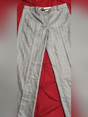 Lined Gray Dress Pants - Classic Tailored Trousers, Size 12